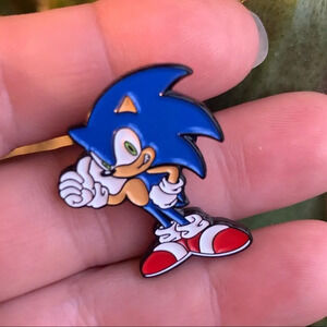 Brand new Sonic the Hedgehog inspired enamel pin